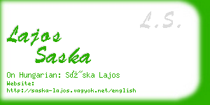 lajos saska business card